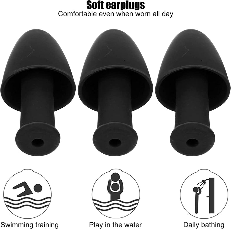 LAIONTY Surfing Reusable Silicone Earplugs with Storage Box, Water Sports Ear Protection Parts Sporting Goods > Outdoor Recreation > Boating & Water Sports > Swimming LAIONTY   