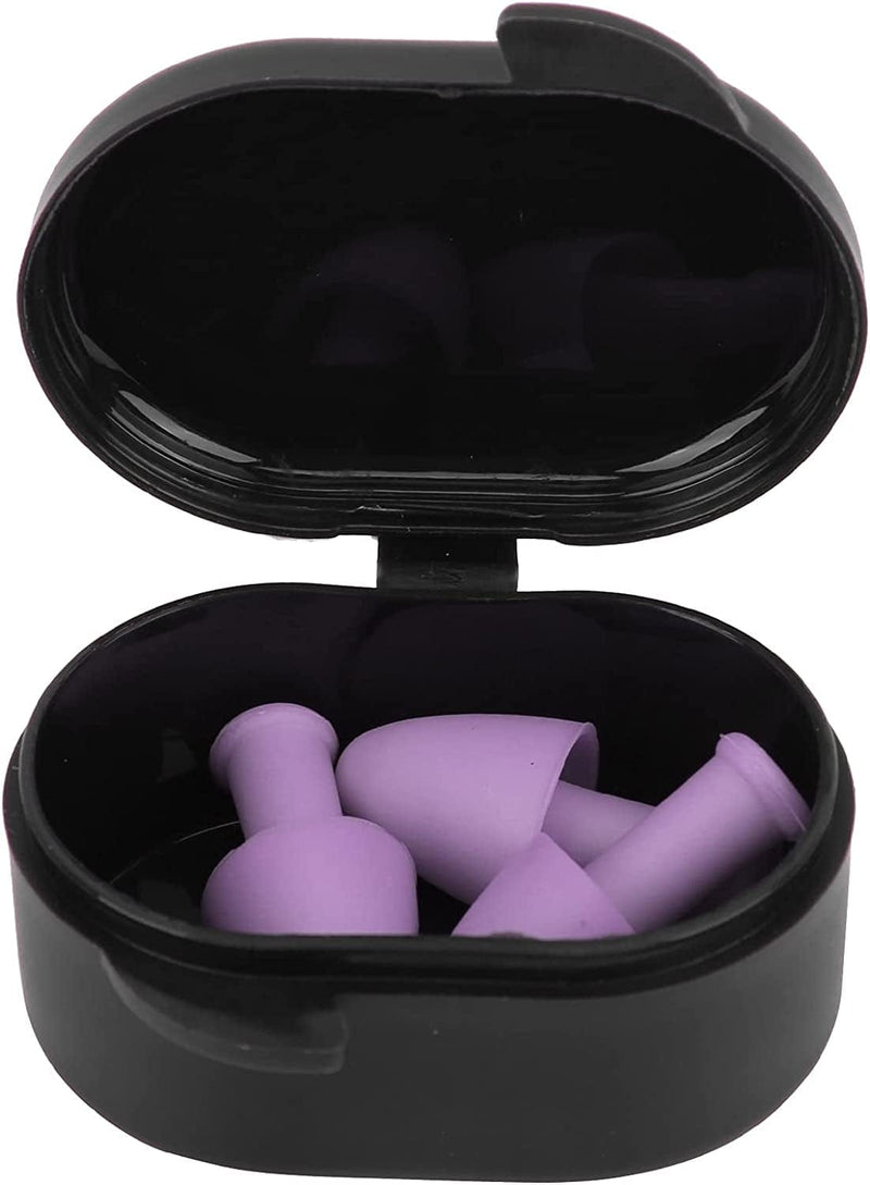 LAIONTY Water Sports Silicone Earplugs with Storage Box, Adult Waterproof Ear Protection Parts Sporting Goods > Outdoor Recreation > Boating & Water Sports > Swimming LAIONTY Purple  