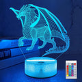 Lampeez Fox 3D Lamp Night Light 3D Illusion Lamp for Kids, 16 Colors Changing with Remote, Kids Bedroom Fox Decor as Xmas Holiday Birthday Gifts for Boys Girls Fox Fan Home & Garden > Lighting > Night Lights & Ambient Lighting Lampeez Dragon2  