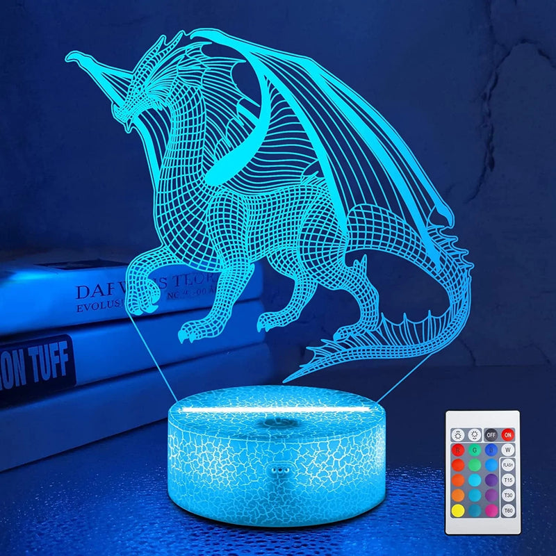Lampeez Fox 3D Lamp Night Light 3D Illusion Lamp for Kids, 16 Colors Changing with Remote, Kids Bedroom Fox Decor as Xmas Holiday Birthday Gifts for Boys Girls Fox Fan