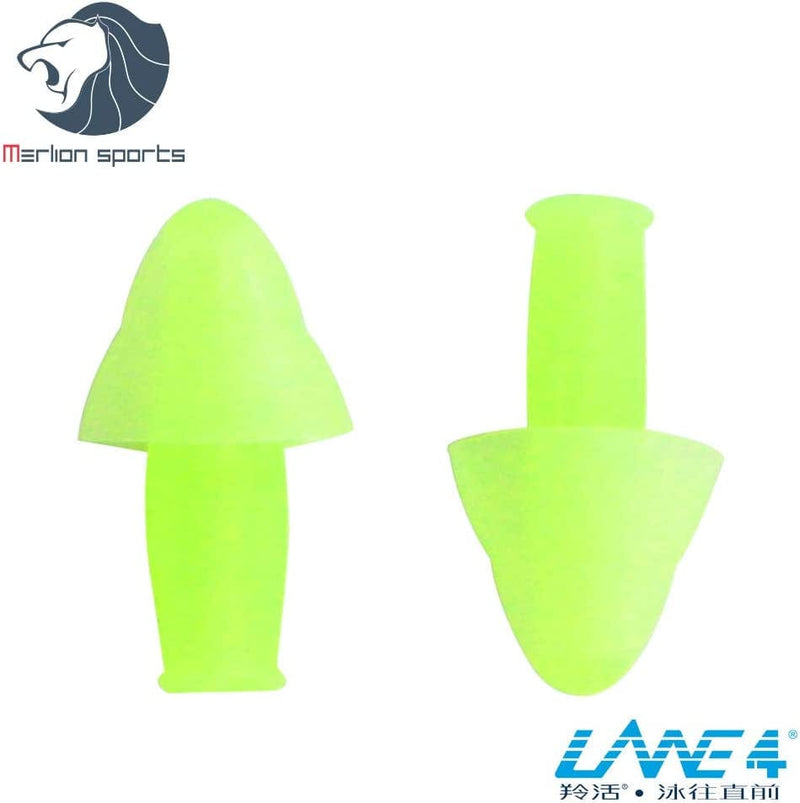 LANE4 Accessories – Sporty Ear Plugs with Storage Case, Chlorine-Proof Waterproof, Soft Comfortable Lightweight Reusable, Unisex for Adults Men Women Children IE-E0160 Sporting Goods > Outdoor Recreation > Boating & Water Sports > Swimming MERLION SPORTS   