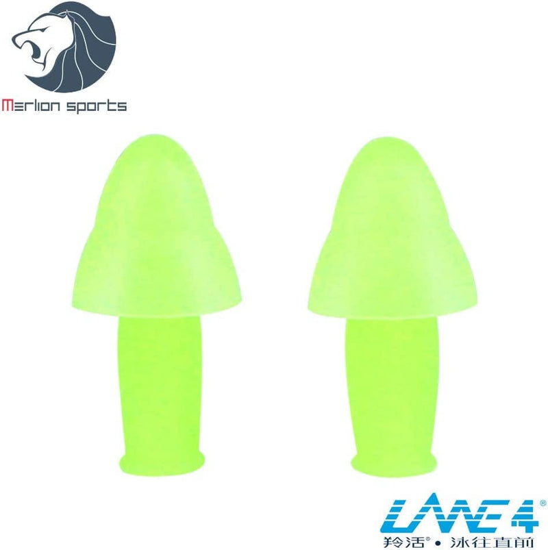 LANE4 Accessories – Sporty Ear Plugs with Storage Case, Chlorine-Proof Waterproof, Soft Comfortable Lightweight Reusable, Unisex for Adults Men Women Children IE-E0160 Sporting Goods > Outdoor Recreation > Boating & Water Sports > Swimming MERLION SPORTS   