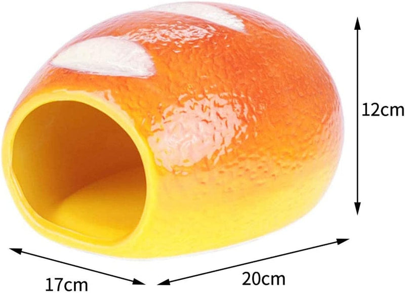LBZE Bread Shaped Hamster Ceramic Bedding Hideout Nest,Summer Cool Nesting Cage Pet Accessories,Chinchilla Cage Squirrel Honey Bag Animals & Pet Supplies > Pet Supplies > Bird Supplies > Bird Cages & Stands LBZE   