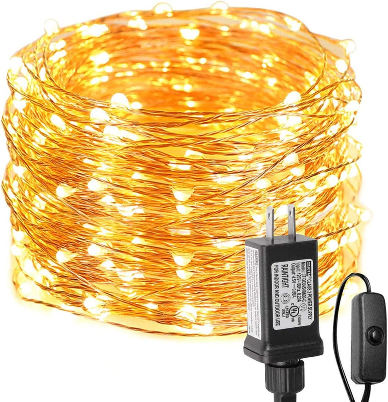 LE String Lights 33Ft with 100 Leds, Waterproof Copper Wire Lights, Outdoor & Indoor Decorative Fairy Lights for Bedroom, Patio, Garden, Party, Wedding, Christmas and More Home & Garden > Lighting > Light Ropes & Strings Lighting EVER 66 ft  