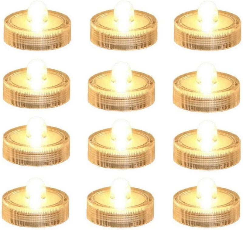 LED Battery Flameless Tea Light, Valentine Confession Candle,Submersible Tea Candle Waterproof Decorations Underwater Vase Light for Party and Wedding,Create Acromantic Atmosphere for Dating. 12 Count Home & Garden > Pool & Spa > Pool & Spa Accessories Zhiweikm Warm White  
