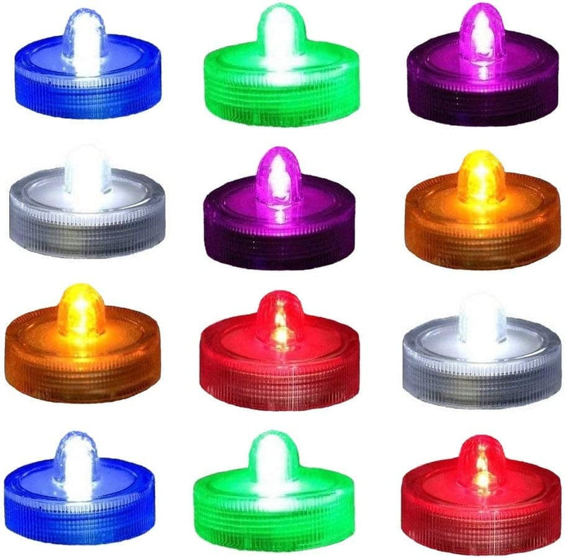 LED Battery Flameless Tea Light, Valentine Confession Candle,Submersible Tea Candle Waterproof Decorations Underwater Vase Light for Party and Wedding,Create Acromantic Atmosphere for Dating. 12 Count Home & Garden > Pool & Spa > Pool & Spa Accessories Zhiweikm Multicolor  