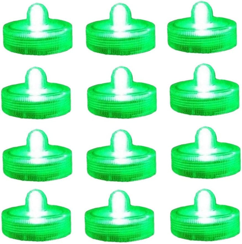 LED Battery Flameless Tea Light, Valentine Confession Candle,Submersible Tea Candle Waterproof Decorations Underwater Vase Light for Party and Wedding,Create Acromantic Atmosphere for Dating. 12 Count Home & Garden > Pool & Spa > Pool & Spa Accessories Zhiweikm Green  