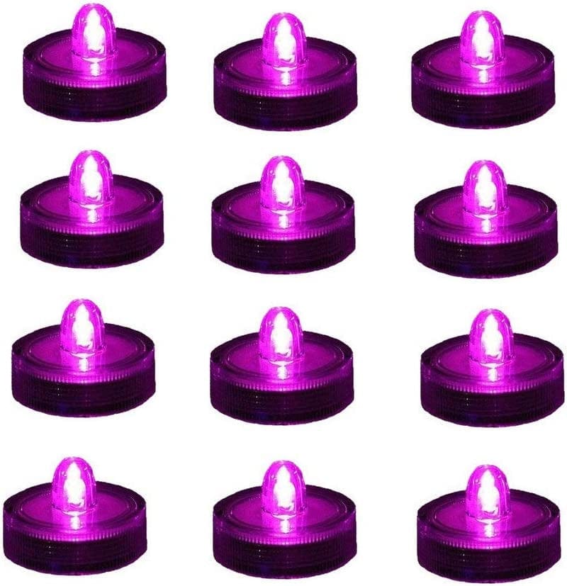LED Battery Flameless Tea Light, Valentine Confession Candle,Submersible Tea Candle Waterproof Decorations Underwater Vase Light for Party and Wedding,Create Acromantic Atmosphere for Dating. 12 Count Home & Garden > Pool & Spa > Pool & Spa Accessories Zhiweikm Pink  