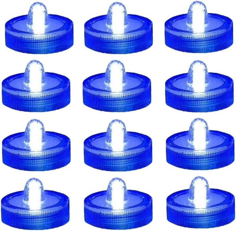 LED Battery Flameless Tea Light, Valentine Confession Candle,Submersible Tea Candle Waterproof Decorations Underwater Vase Light for Party and Wedding,Create Acromantic Atmosphere for Dating. 12 Count Home & Garden > Pool & Spa > Pool & Spa Accessories Zhiweikm Crystal Blue  
