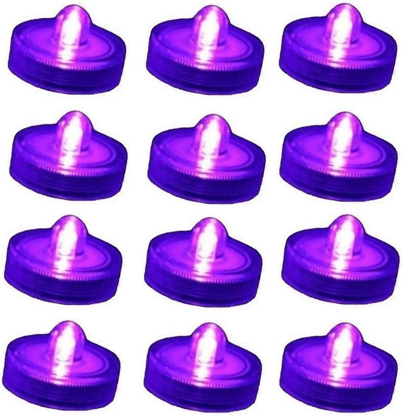 LED Battery Flameless Tea Light, Valentine Confession Candle,Submersible Tea Candle Waterproof Decorations Underwater Vase Light for Party and Wedding,Create Acromantic Atmosphere for Dating. 12 Count Home & Garden > Pool & Spa > Pool & Spa Accessories Zhiweikm Simple Purple  