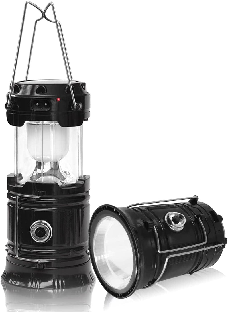 LED Camping Lantern Emergency Light Solar AC Rechargeable, 4-Pack, Civikyle Portable Flashlight Outdoor Lamp Camping Accessories Gear Supplies Hurricane Storm Home Power Outage Kit Home & Garden > Lighting > Lamps Civikyle 2  
