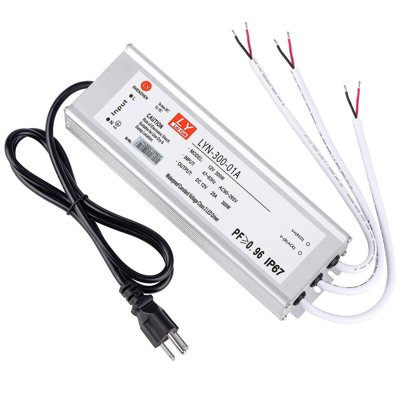 LED Driver 100 Watts 110V AC to 12V DC Low Voltage Output, IP67 Waterproof Power Low Voltage Transformer Adapter with 3 Pin Plug LED Cable for LED Light Bar, Indoor and Outdoor Light String Home & Garden > Pool & Spa > Pool & Spa Accessories LY LIU YUN 300.0 Watt Hours  