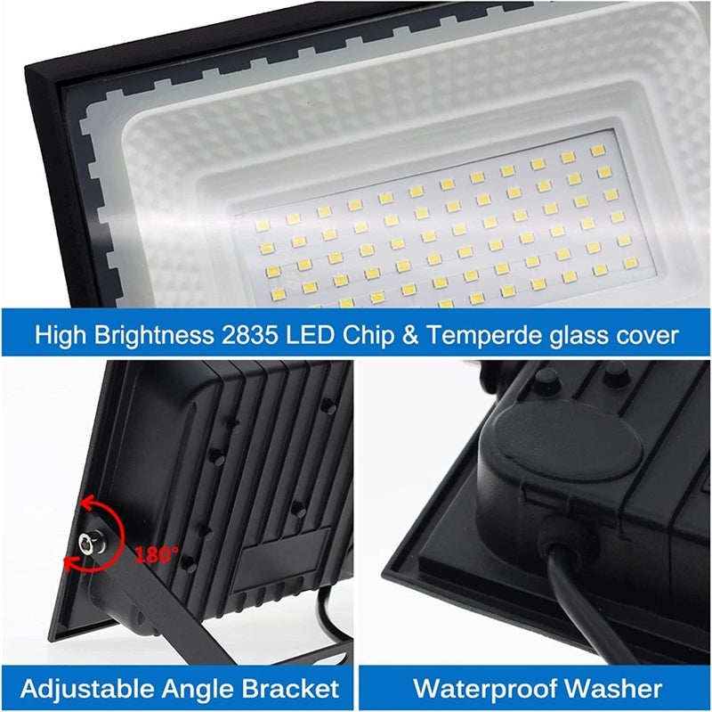 LED Floodlight 220V 50W 100W 200W 300W High Brightness Waterproof Flood Light for Garden Square Wall Street Outdoor Lighting ( Color : White Light , Size : 300W ) Home & Garden > Lighting > Flood & Spot Lights WEMAR   