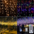 Led Icicle Christmas Lights Outdoor, 19.6 Feet 54 Drops with 306 Led, 8 Modes Waterproof Connectable Twinkle Fairy String Light for Thanksgiving Hanging Icicles (Warm White) Home & Garden > Lighting > Light Ropes & Strings Brightown Warm and Multicolor 40 Feet 