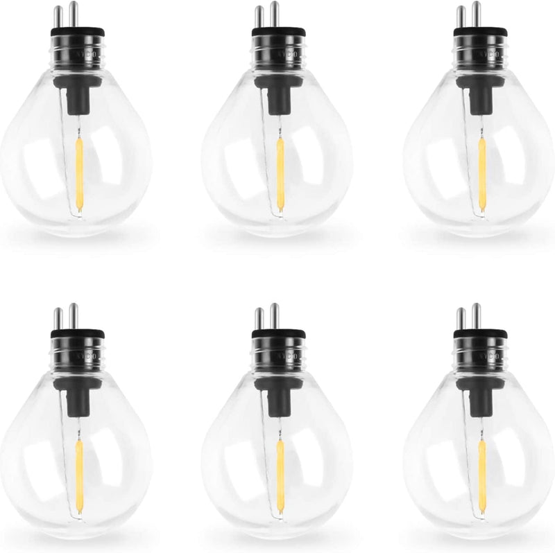 LED Outdoor String Lights, Outdoor Patio Lights, Shineled Waterproof IP64 Commercial Connectable Porch Lights with 12 G40 Globe Plastic Bulbs (2 Spare) for Patio, Backyard, Garden, Bistro, Café (25FT) Home & Garden > Lighting > Light Ropes & Strings Shineled led bulbs  