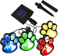 LED Paw Print Solar Lights, Set of 4 Dog,Cat,Puppy Animal Garden Lights Paw Lamp for Pathway,Lawn,Yard,Outdoor Decorations-Solar Paw(White) Home & Garden > Lighting > Lamps Vicila Solar-paw Colorful  