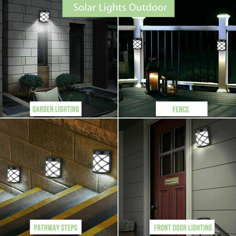 LED Solar Power Light Wall Light 6 Leds Outdoor On/Off Saving Security Fence Lamp Energy X0J0 Garden Auto Pat Waterproof Home & Garden > Lighting > Lamps EIRONG   