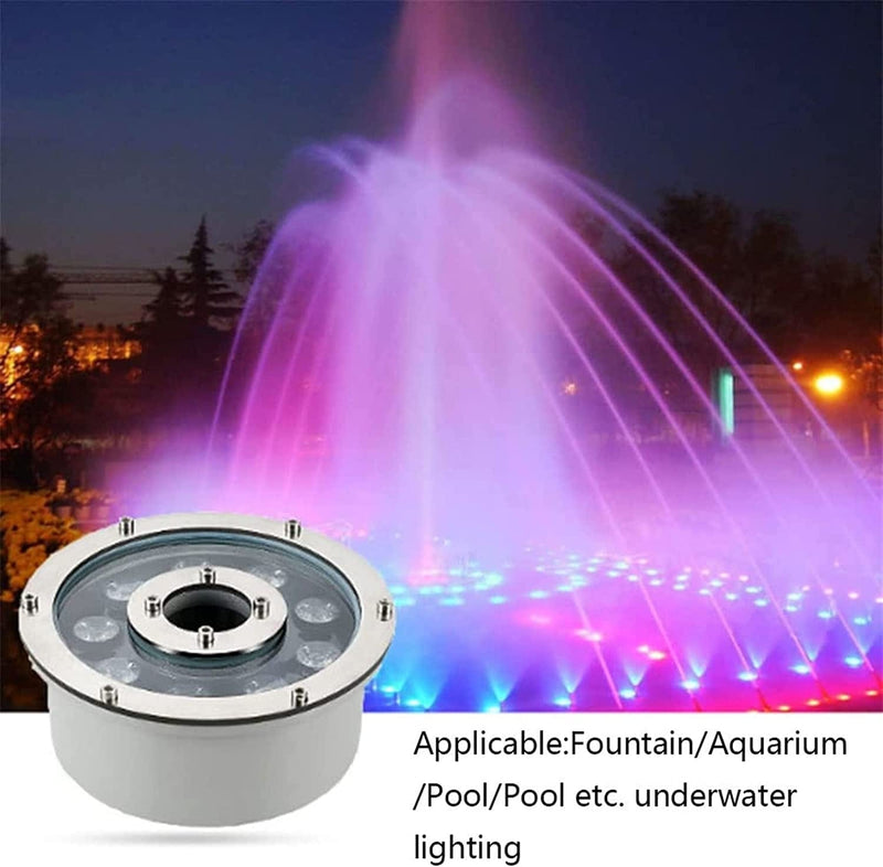 LED Swimming Pool Underwater Light - Submersible LED Fountain Light, IP68 Waterproof 12V Pond Lights LED Ring Underwater Fountain Light, for the Garden, Fountain Pool, Landscape Decoration Home & Garden > Pool & Spa > Pool & Spa Accessories GUODDM   