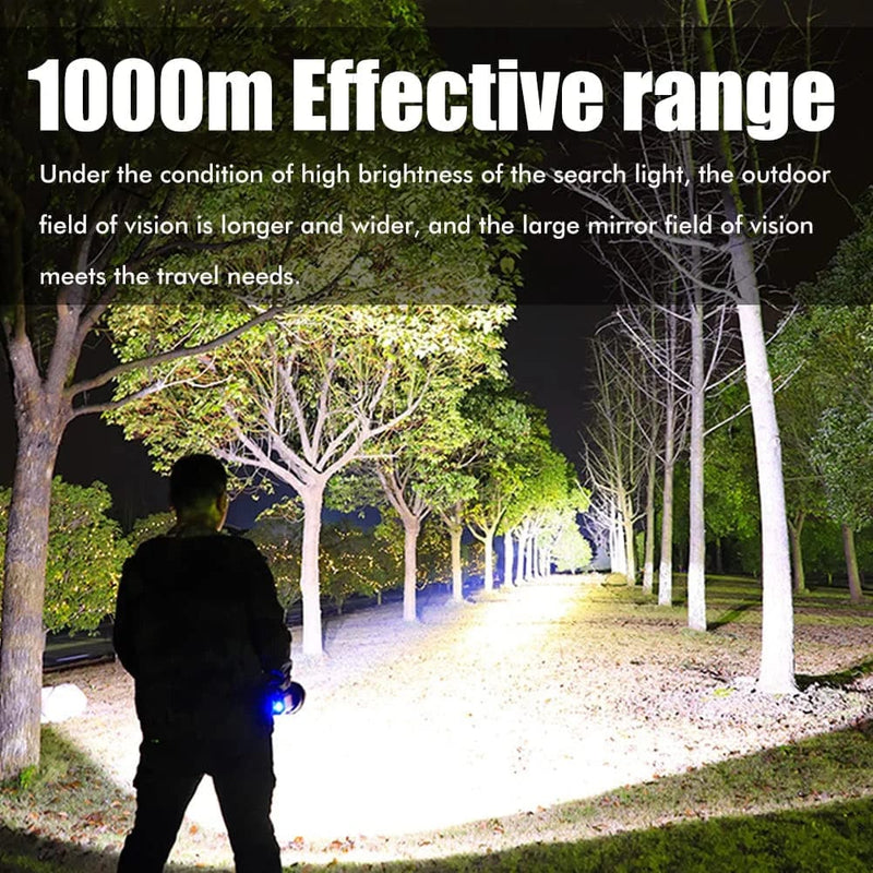LED Torches Super Bright Rechargeable Torch LED Super Bright Waterproof Outdoor Camping Lantern Powerful Torch Spotlight Search Light 1000 Lumens for Garden Hardware > Tools > Flashlights & Headlamps > Flashlights Cricia   