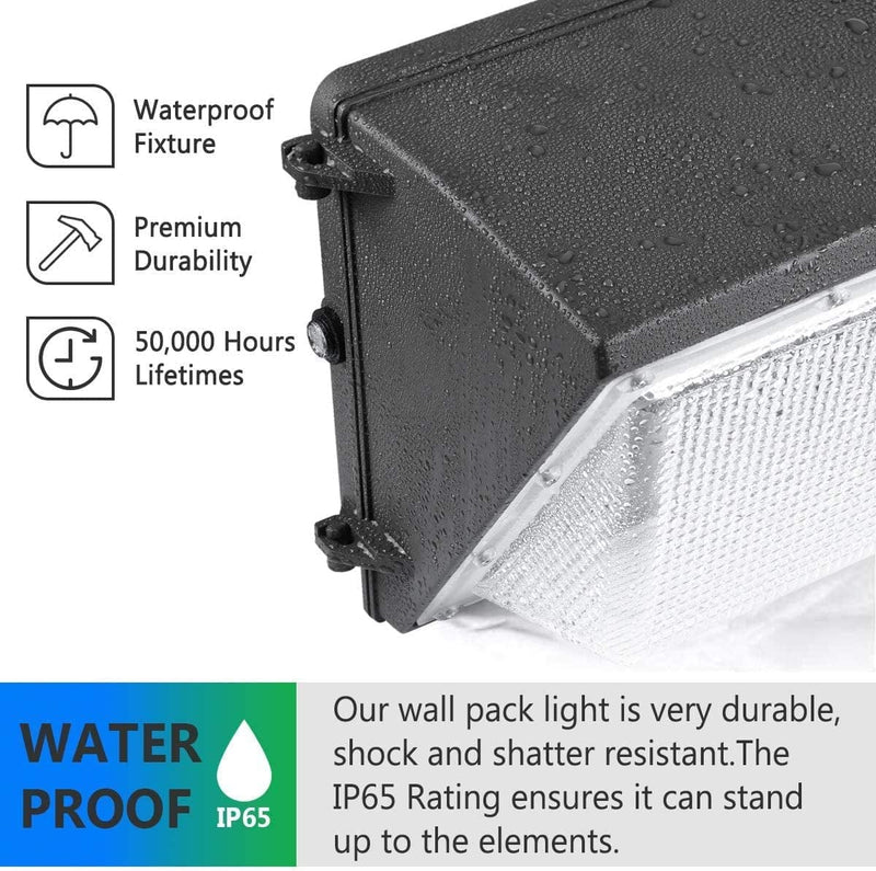 LEDMO LED Wall Pack Light 120W 5000K with Dusk-To-Dawn Photocell 16200Lm Commercial Security Lights 600W HPS/HID Equivalent LED Flood Light for Stadium, Garage, Yard Home & Garden > Lighting > Flood & Spot Lights yuying888   
