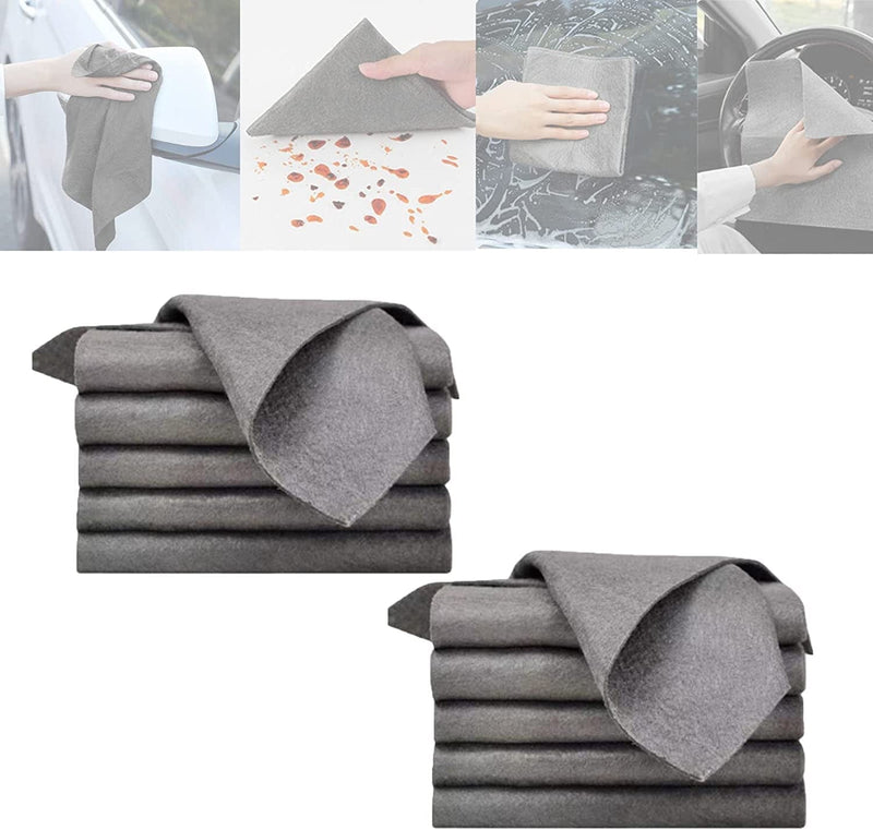 LELEBEAR Cicarfer Magic Cleaning Cloth, Thicken Magic Cleaning Cloth 2022 Streak Free Reusable, for Kitchen,Car,Glass,Window (10 Pcs, Black 7.9 * 11.8In) Home & Garden > Household Supplies > Household Cleaning Supplies LELEBEAR Black 11.8*11.8 in 10 Pcs 
