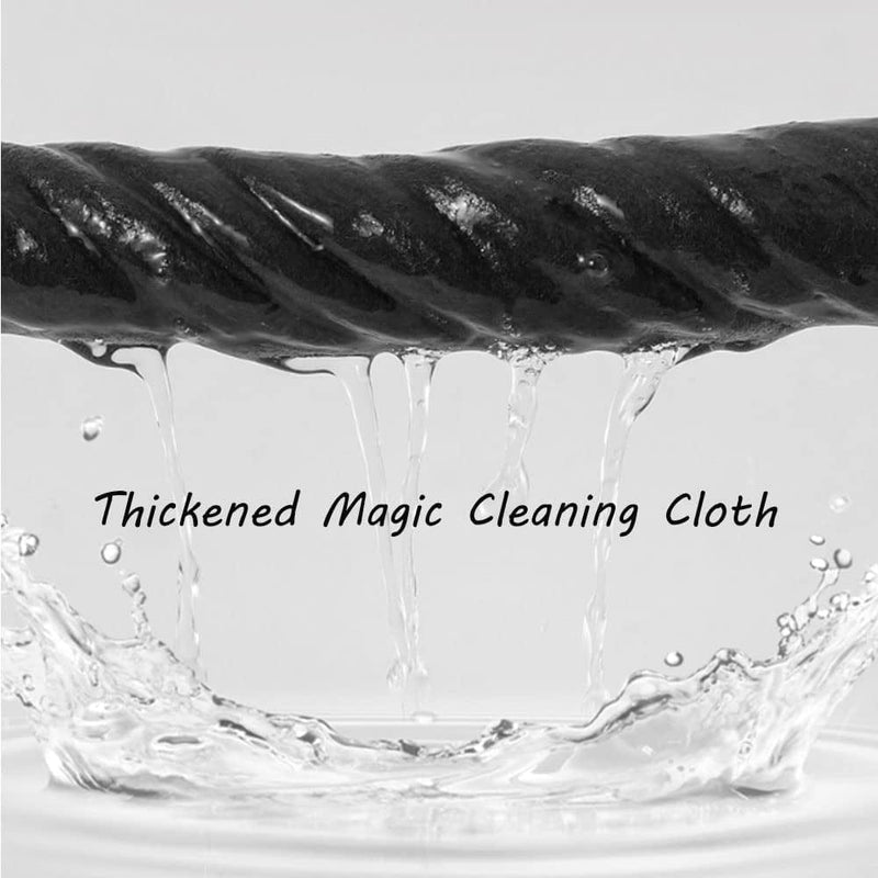 LELEBEAR Cicarfer Magic Cleaning Cloth, Thicken Magic Cleaning Cloth 2022 Streak Free Reusable, for Kitchen,Car,Glass,Window (10 Pcs, Black 7.9 * 11.8In) Home & Garden > Household Supplies > Household Cleaning Supplies LELEBEAR   