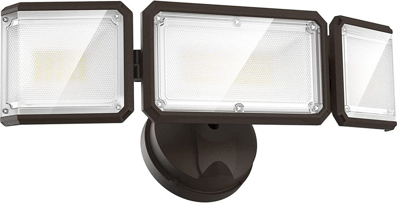 LEPOWER 42W Flood Lights Outdoor - 4200LM High Brightness LED Security Lights Outdoor with 3 Heads, Switch Controlled Exterior Flood Light & 220° Wide Angle, IP65 Waterproof for Garage, Yard, Porch Home & Garden > Lighting > Flood & Spot Lights LEPOWER Brown  