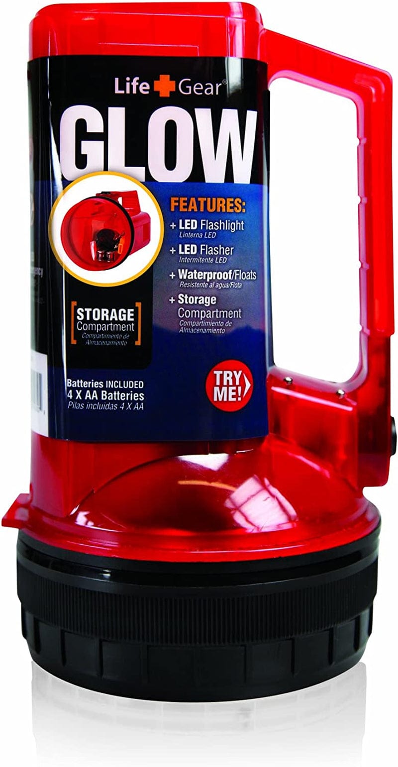 Life Gear - LG114 LED Glow Spotlight with Storage Compartment, Red Red/Red Home & Garden > Lighting > Flood & Spot Lights Life Gear   