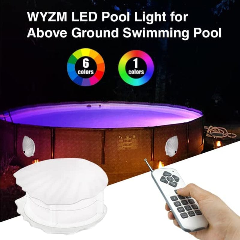 Lifsunlit LED Pool Light for above Ground Swimming Pool,100-277V，Ip68 Waterproof, Color Changing,Compatible for Intex above Ground Pools,Pool Lights with Remote Control Home & Garden > Pool & Spa > Pool & Spa Accessories LifSunLit   