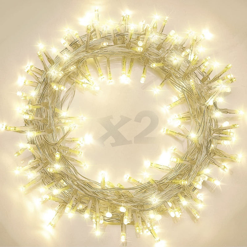 LIGEDMAS 42.6FT Extra-Long 120 LED Battery Operated String Lights,8 Modes IP65 Waterproof Fairy String Lights with Timer Indoor/Outdoor for Christmas Home & Garden > Lighting > Light Ropes & Strings LIGEDMAS 2X 66 LED  