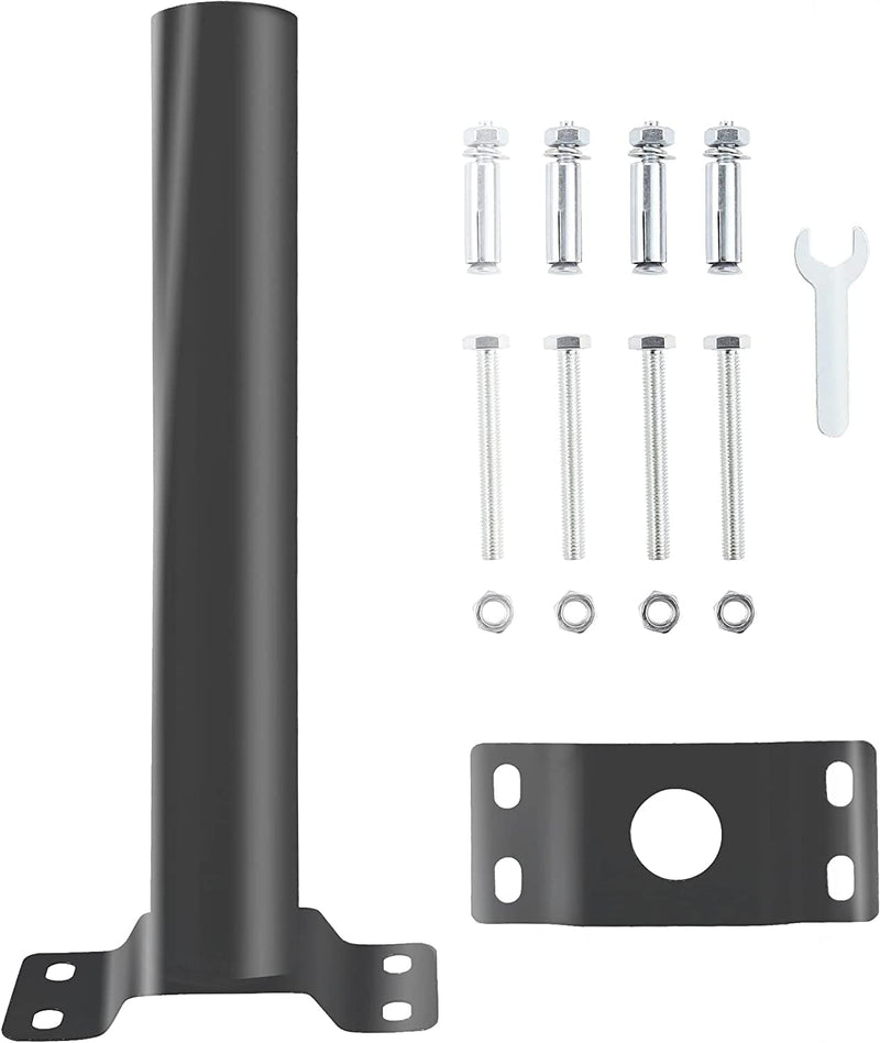 Light Pole Mount,Solar Lighting Mounting Bracket Extension Pole Kit Wall Black Metal Pipes Barn Lights Fixture Antenna Adaptor Outdoor Arm for Street Light,Wall Mounted Tire,Barn Lamp,Post Tree Home & Garden > Lighting > Lamps MidiVE 12 inches black  