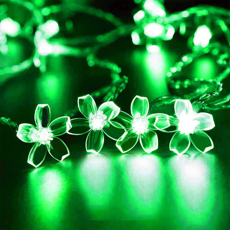LIGHTOP Battery Operated Flower String Lights 30LED Cherry Blossom Fairy Light Waterproof Indoor Decoration for Camping,Garden Fence,Birthday,Christmas,Wedding Party,Bedroom (Warm White) Home & Garden > Lighting > Light Ropes & Strings LIGHTOP Green  