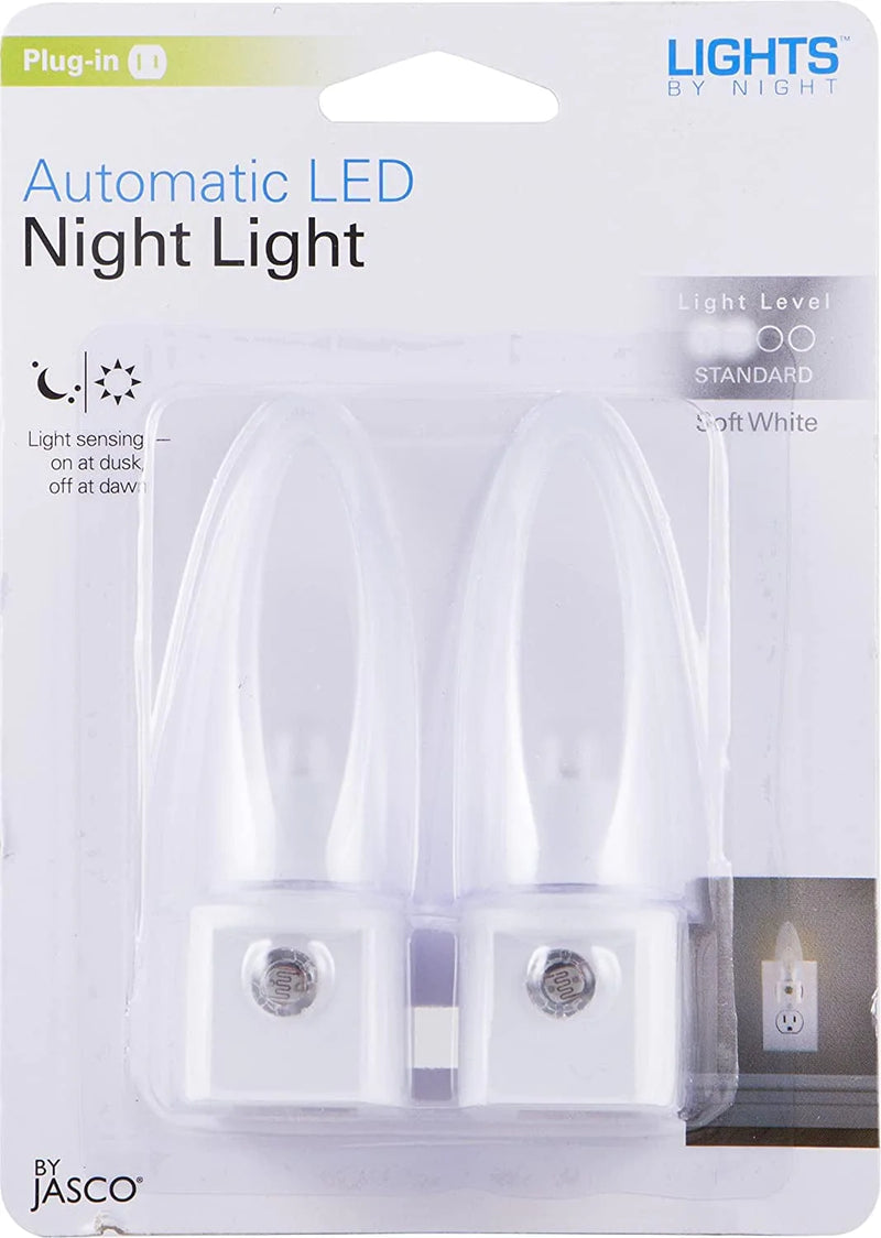 Lights by Night Light Sensing Night Light, 2 Pack, LED, Automatic, Soft White, 11376 Home & Garden > Lighting > Night Lights & Ambient Lighting Jasco Products Company, LLC   