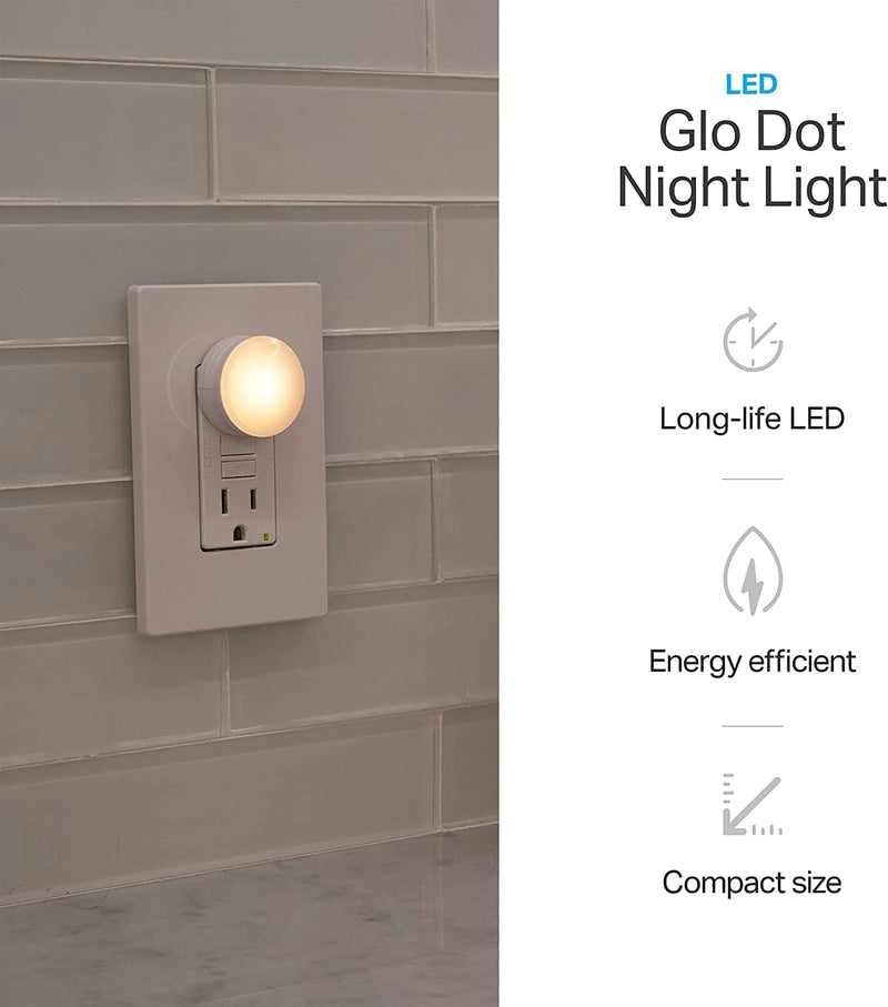 Lights by Night, Mini LED Night Light, Plug-In, Dusk to Dawn Sensor, Warm White, Compact, Ul-Certified, Ideal for Bedroom, Bathroom, Nursery, Hallway, Kitchen, 45176, 6 Pack, 6 Count