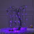LIGHTSHARE 24-Inch Halloween Willow Tree LED Bonsai Night Light,80 LED Lights, Battery Powered or DC Adapter(Included),Orange for Home, Festival,Nativity, Party, and Christmas Decoration