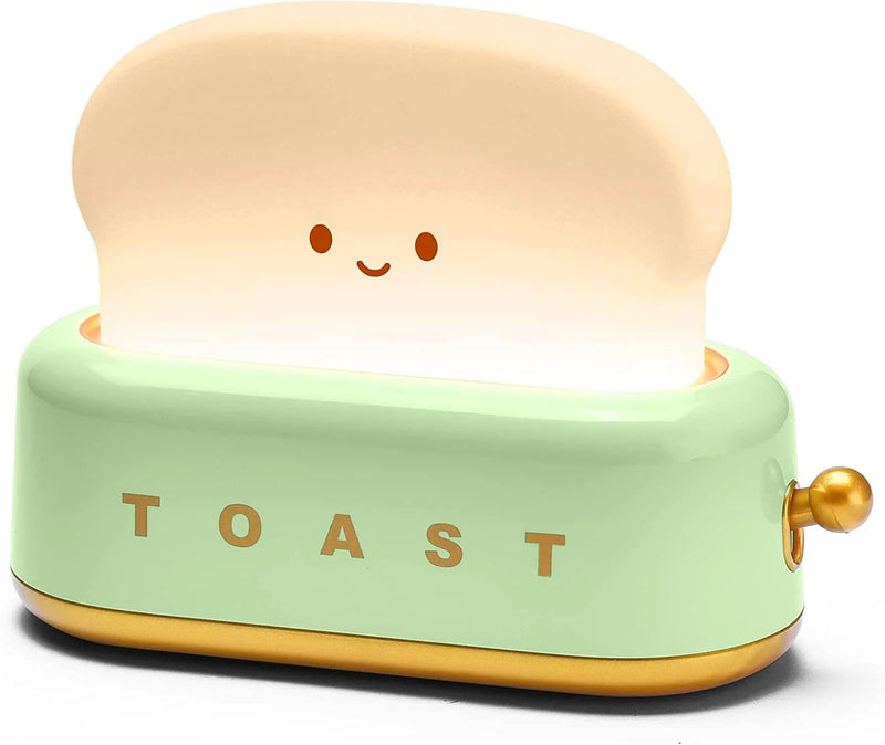 Ligitive Kawaii Decor Toaster Night Light，Smile Toaster Lamp Rechargeable with Timer Auto Shutoff，Cute Decorations Table Lamp for Bedside,Bedroom, Living Room, Gift . (Yellow) Home & Garden > Lighting > Night Lights & Ambient Lighting ligitive Green  