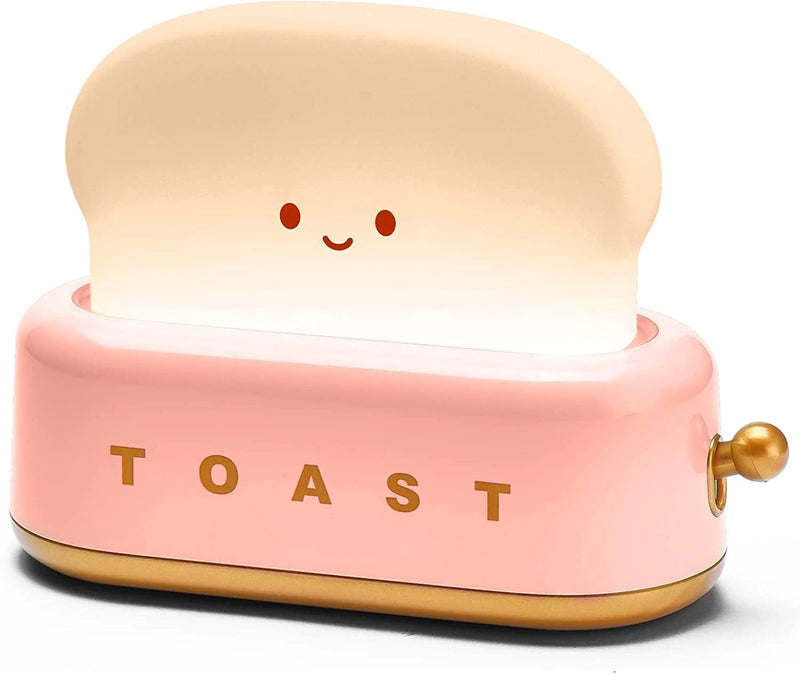 Ligitive Kawaii Decor Toaster Night Light，Smile Toaster Lamp Rechargeable with Timer Auto Shutoff，Cute Decorations Table Lamp for Bedside,Bedroom, Living Room, Gift . (Yellow) Home & Garden > Lighting > Night Lights & Ambient Lighting ligitive Pink  