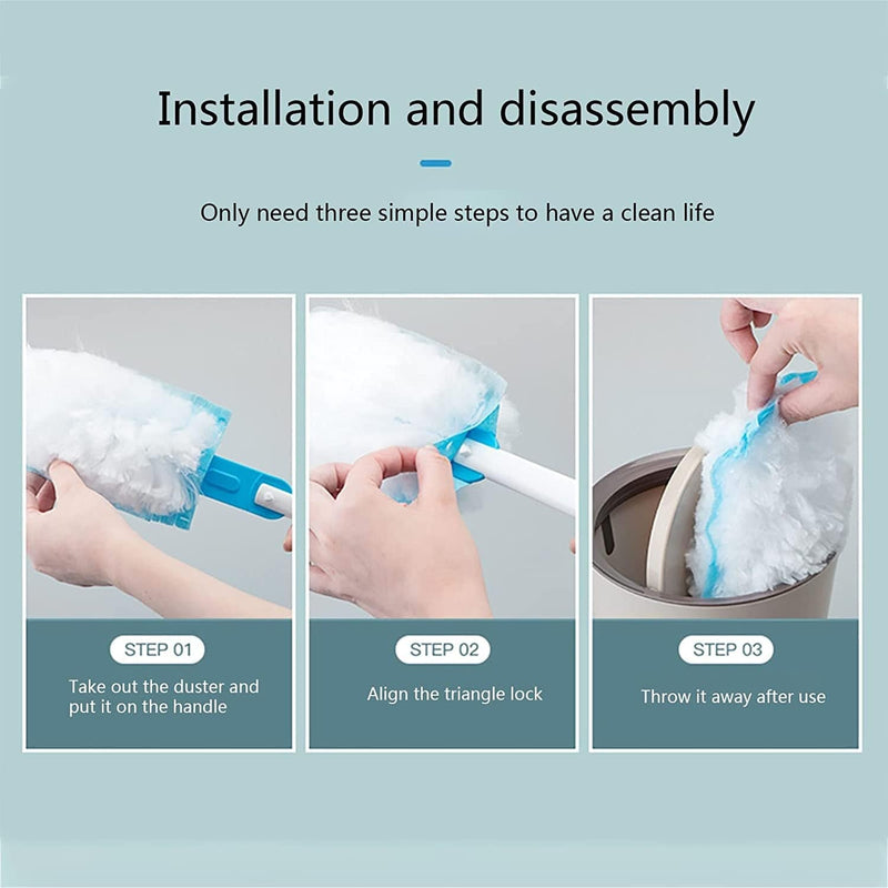 LIJX Disposable Duster, Desktop Electrostatic Adsorption Dusters for Cleaning for Car, Computer, Fan, Furniture Feather Duster (Color : White A) Home & Garden > Household Supplies > Household Cleaning Supplies LIJX   
