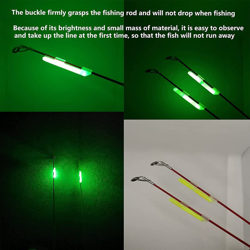 Linguang100Pcs Fishing Glow Sticks Rod Tip， Fishing Polo Glow Sticks ，Fishing Light Sticks Glow Tips for Fishing Poles， Rod Glow Sticks Light Sticks Rod Tip