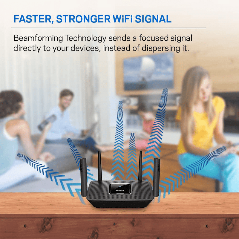 Linksys AC2200 Smart Mesh Wi-Fi Router for Home Mesh Networking, MU-MIMO Tri-Band Wireless Gigabit Mesh Router, Fast Speeds up to 2.2 Gbps, coverage up to 2,000 sq ft, up to 20 devices (MR8300) Electronics > Networking > Bridges & Routers > Wireless Routers ‎Linksys   