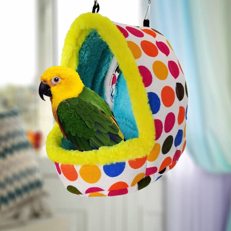 Litewoo Bird Parrot Nest Bed Winter Bird Plush Warm Hanging Cave Toy for Conure Budgie Parakeet Cockatiel Rat Chinchilla Cage Accessory (Medium) Animals & Pet Supplies > Pet Supplies > Bird Supplies > Bird Cages & Stands Litewoo   