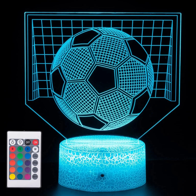 Lmgy Basketball Night Light,3D Illusion Led Lamp , 16 Colors Dimmable with Remote Control Smart Touch, Best Christmas Birthday Gift for 3,4,5,6,7,8 Year Old Boy Girl Kids, Suitable for Basketball Fans Home & Garden > Lighting > Night Lights & Ambient Lighting Lmgy Soccer  