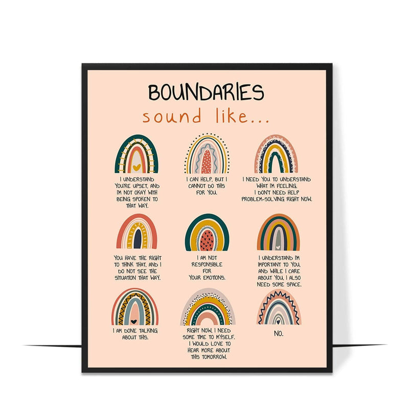 LOLUIS Mental Health Wall Decor, Classroom School Counselor Supplies Boho Educational Art Print, Wholeness Is Poster (8 X 10 Inch Unframed, 1.8 Wholeness Is) Home & Garden > Decor > Artwork > Posters, Prints, & Visual Artwork LOLUIS 1.1 Boundaries 8 x 10 Inch Unframed 