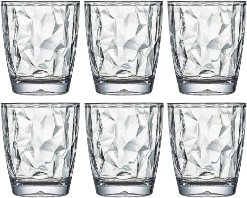 [Look like Glass] Unbreakable Drinking Glasses Tritan Plastic Tumblers Dishwasher Safe BPA Free Small Acrylic Juice Glasses for Kids Plastic Water Glasses (15 Oz 8 Pieces Clear) Home & Garden > Kitchen & Dining > Tableware > Drinkware VEILEDGEM 10 Oz 6 Pieces Clear  