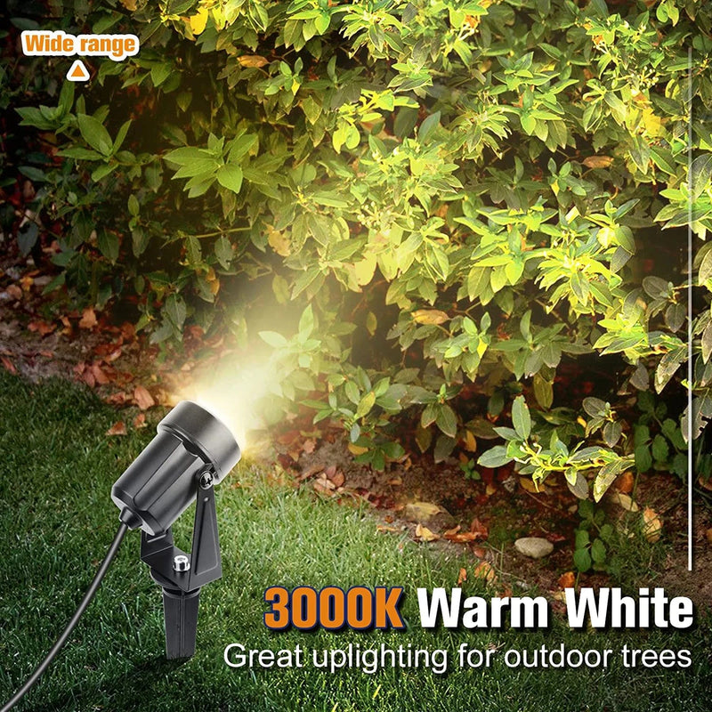 Low Voltage Landscape Lights, Total 56Ft Cable Long Outdoor Landscape Lights Waterproof Led Spotlight with Plug Warm White 12W Small Landscaping Spotlights for Garden,Yard,Walkway(With Transformer) Home & Garden > Lighting > Flood & Spot Lights APONUO   