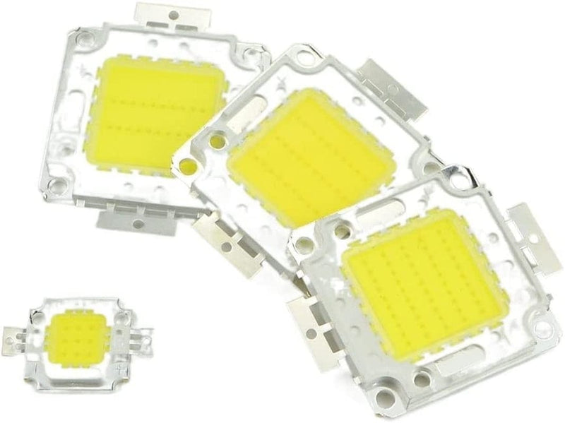Low Voltage Lights 10Pcs COB Led Integrated Lamp Chip High Power Light Source 10W 20W 30W 50W 100W for DIY Led Spotlight Floodlight Bulb Household Bulbs (Color : Warm White, Size : 20W)