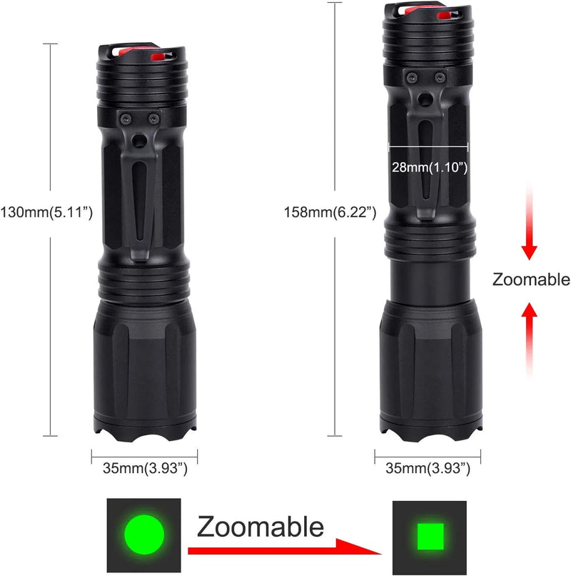 LUMENSHOOTER Upgraded Zoomable Red Flashlight, 4 Color in 1 Flash Light, Green Red Blue White Multi-Color RGBW Led with Memory for Night Vision, Fishing, Astronomy(Batteries Not Included) Hardware > Tools > Flashlights & Headlamps > Flashlights LUMENSHOOTER   