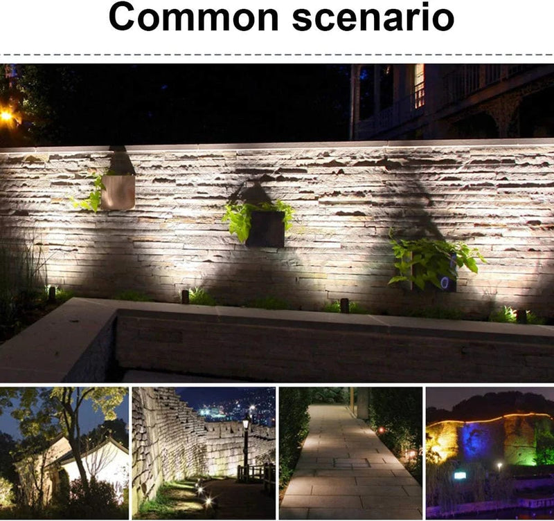 Lumina 4W LED Landscape Lighting Waterproof Landscape Lights Outdoor Low Voltage Spotlights for Walls Trees Flags Light with Warm White MR16 LED Bulb and ABS Ground Stake Black SFL0104-BKLED2 (2PK) Home & Garden > Lighting > Flood & Spot Lights Lumina Lighting Inc   