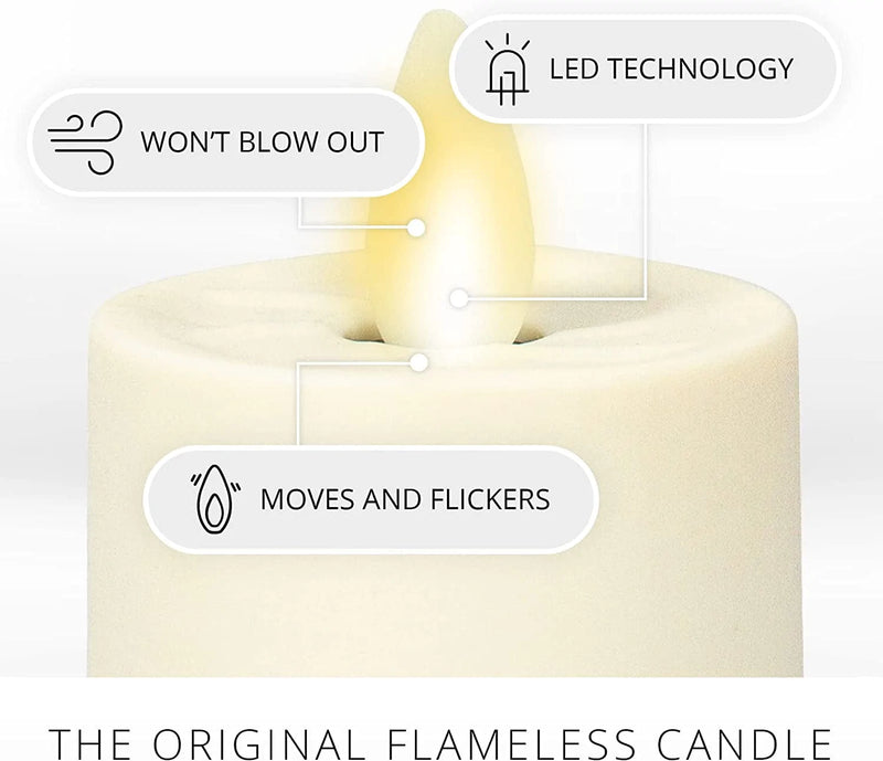 Luminara Flameless Candle Nightlight - Patented Flickering Real-Flame Effect Technology Mimics Real Candle - Plugs into Outlet - Dusk to Dawn Sensor Auto Switch on /Off - Safe for Families Kids Pets