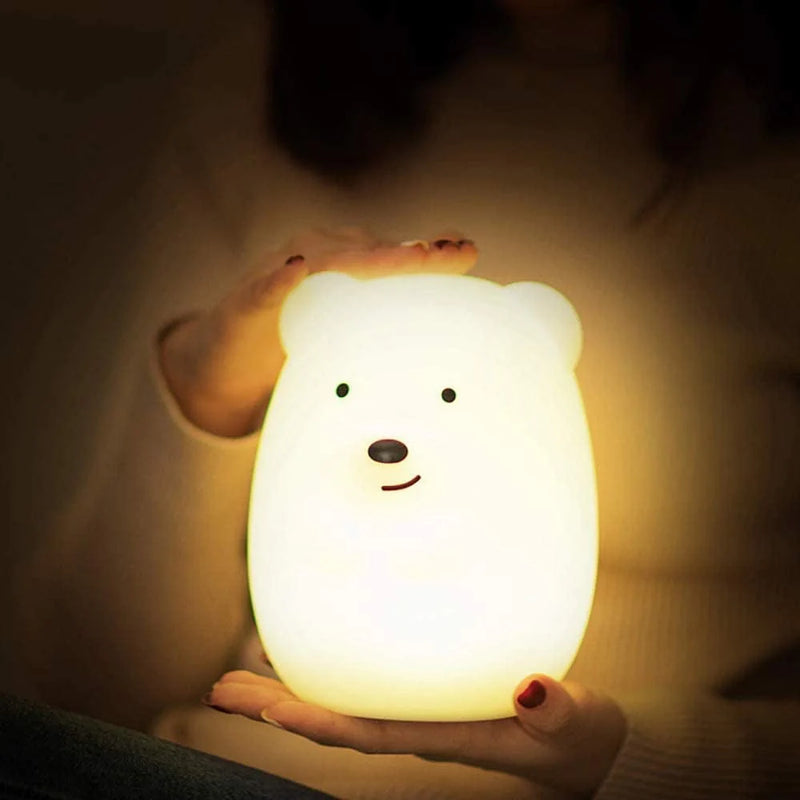 Lumipets Bear, Nursery Night Lights, Silicone Nursery Light for Baby and Toddler, Squishy Kids Night-Lights for Kids Room, Animal Night Lights for Girls and Boys, Kawaii Lamp, Cute Lamps for Bedroom Home & Garden > Lighting > Night Lights & Ambient Lighting Lumipets   